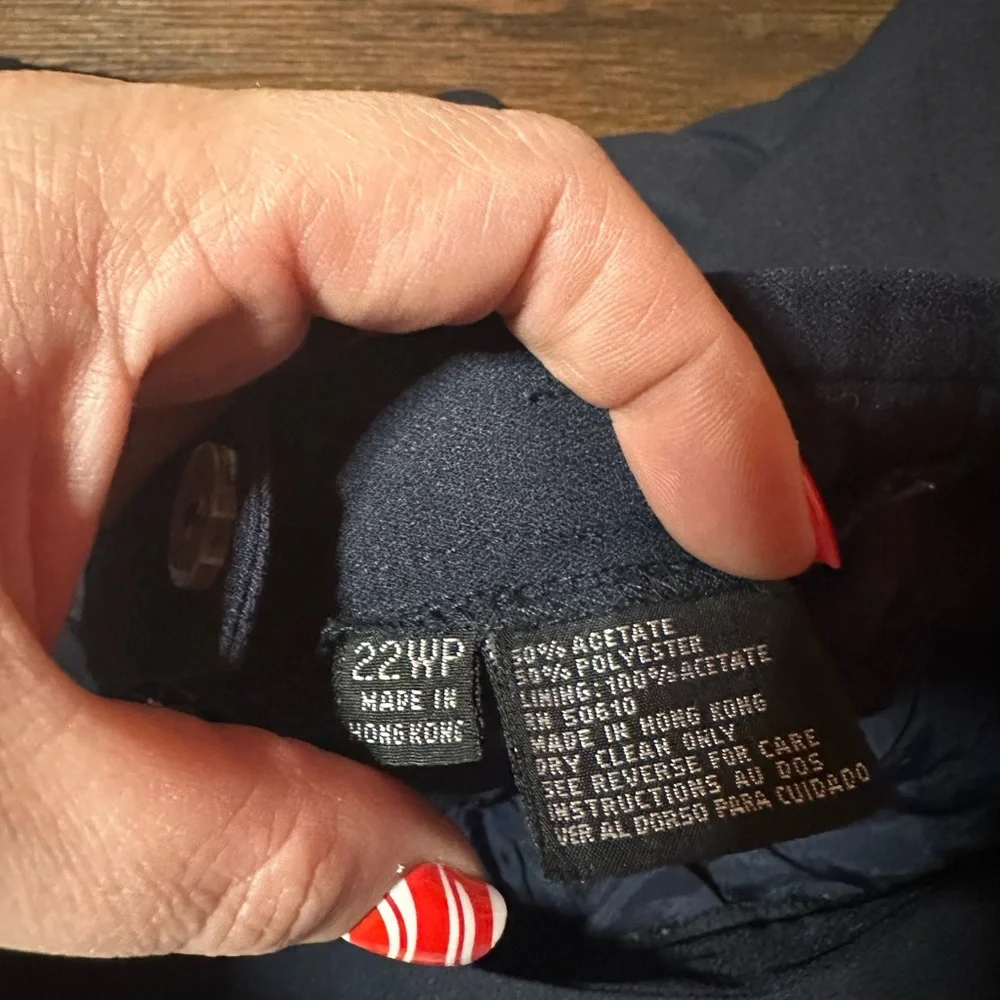 Size 20 Kasper II Navy Pencil skirt - Picture 5 of 8